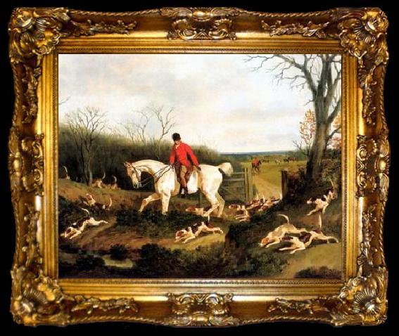 framed  unknow artist Classical hunting fox, Equestrian and Beautiful Horses, 197., ta009-2